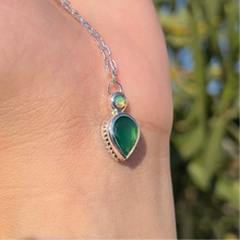 Load image into Gallery viewer, Opal &amp; Green Onyx Pendant 𓆙
