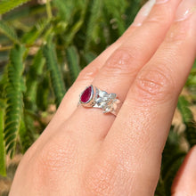 Load image into Gallery viewer, The Scarlet Lily Ring .925 Sterling Silver Size 7 ✵ Ready to Ship ✵

