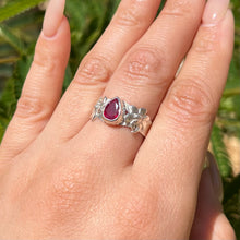 Load image into Gallery viewer, The Scarlet Lily Ring .925 Sterling Silver Size 7 ✵ Ready to Ship ✵
