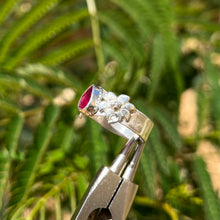 Load image into Gallery viewer, The Scarlet Lily Ring .925 Sterling Silver Size 7 ✵ Ready to Ship ✵
