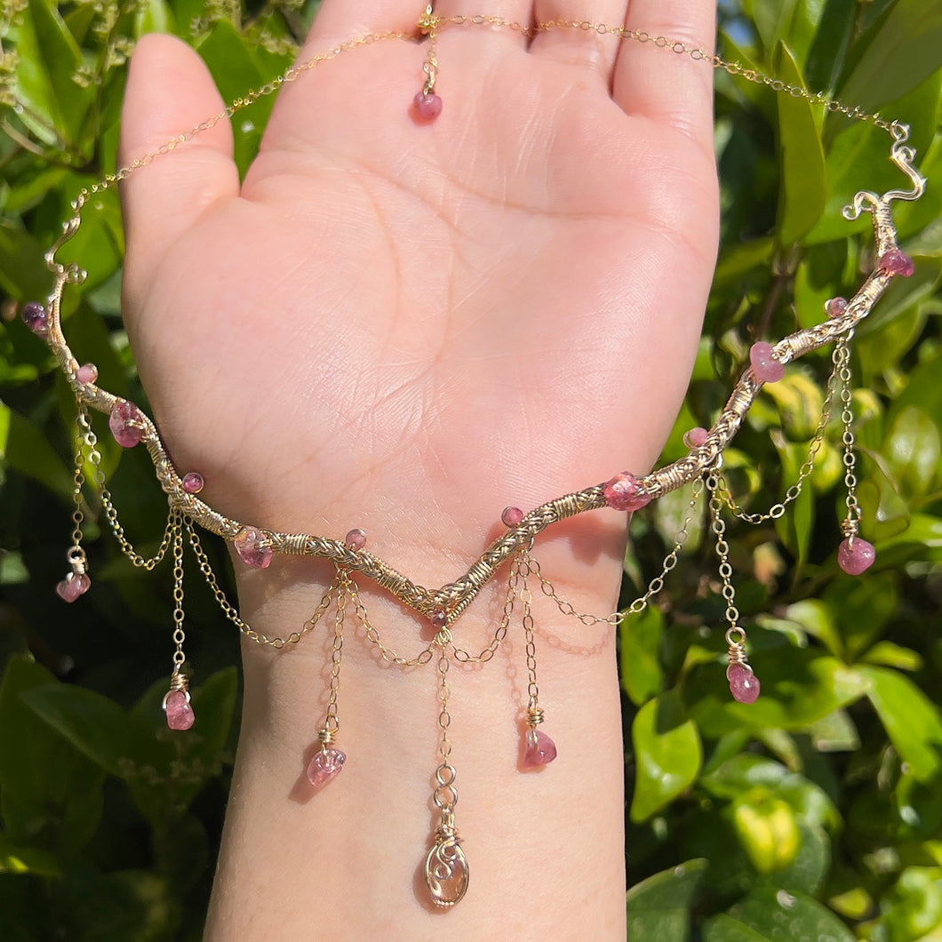 The Eternal Astraea in Pink Tourmaline 14K Yellow Gold ✵