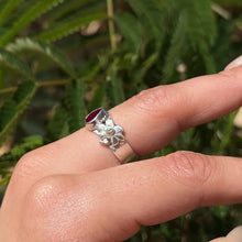Load and play video in Gallery viewer, The Scarlet Lily Ring .925 Sterling Silver Size 7 ✵ Ready to Ship ✵
