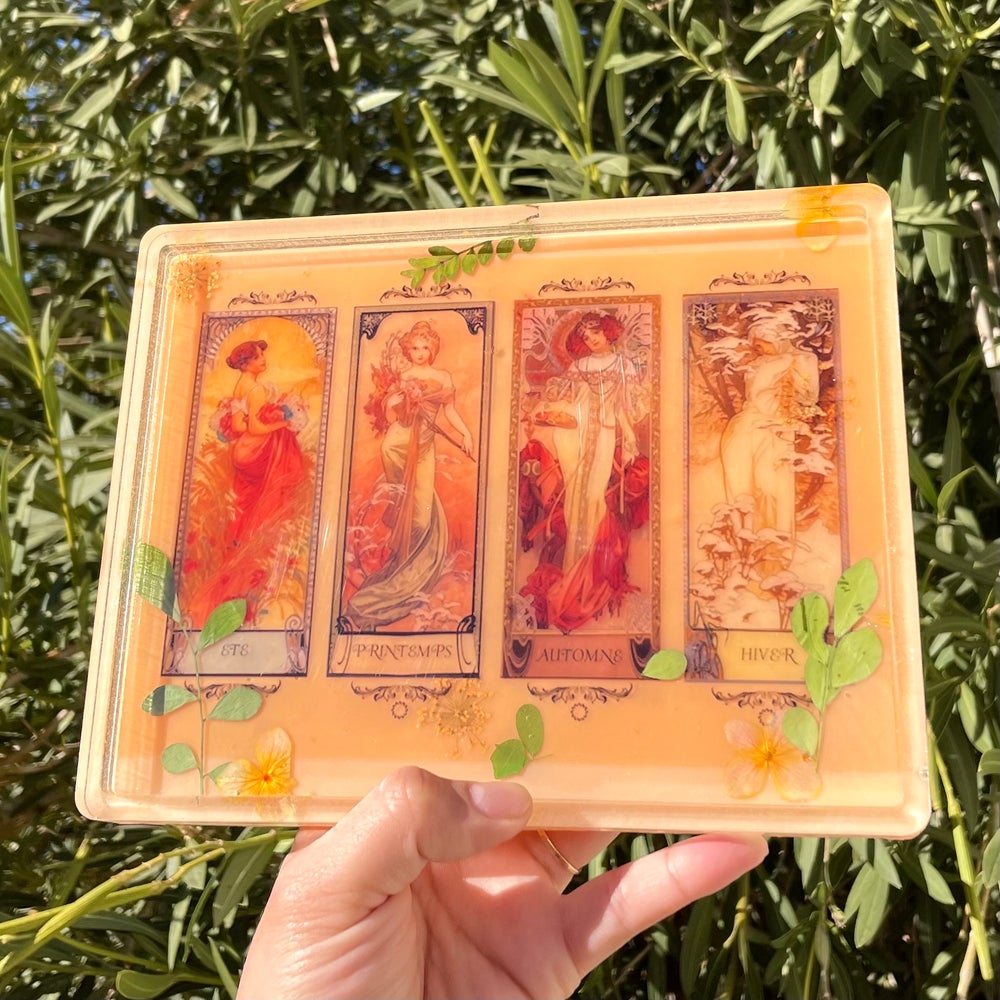 ✵ Four Seasons ✵ Alphonse Mucha Art Tray ✵