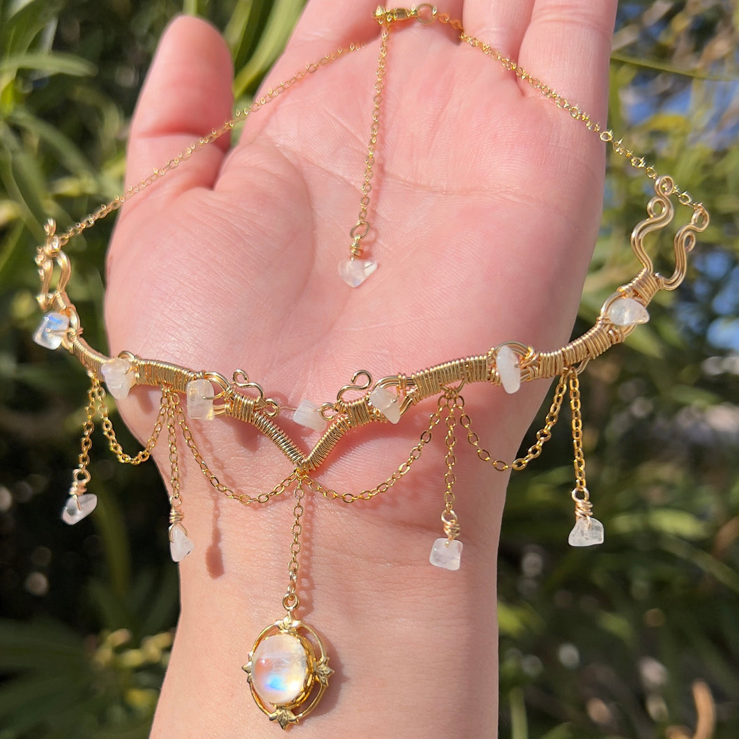Astraea in Rainbow Moonstone ✵ MADE TO ORDER ✵