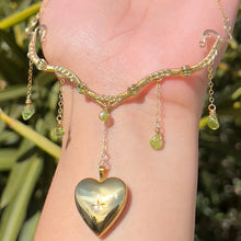 Load image into Gallery viewer, Astraea Lovers Locket Peridot 14KGF ✵ MADE TO ORDER ✵
